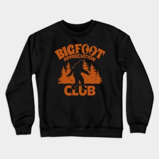 Bigfoot Retro Vintage Appreciation Club Funny Sasquatch Meme Crewneck Sweatshirt